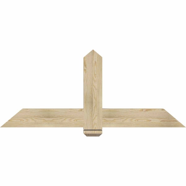 Ekena Millwork Eugene Rough Sawn Timber Gable Bracket, Douglas Fir, 60"W x 25"H x 4"D x 6"F, 10/12 Pitch GBW060X25X0406EUG00RDF - main